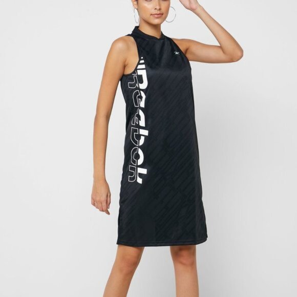 New Reebok Women's Meet You There Sleeveless Basketball Black & White Dress M - Picture 1 of 16